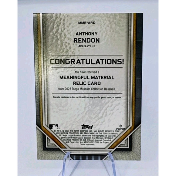 2023 Topps Museum Collection - Meaningful Material Relics Anthony Rendon... - Picture 5 of 6